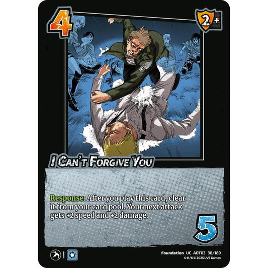 I Can't Forgive You 38/189 AOT03 Universus Attack on Titan: Apocalypse Foundation UC