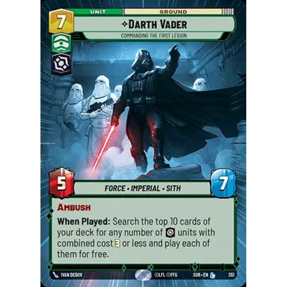 Darth Vader, 351, L, Star Wars Unlimited, Sparks Of Rebellion