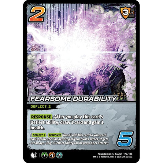 Fearsome Durability GDZ01 172/186 GDZ01 Universus Godzilla: Reign of Kaiju Foundation C