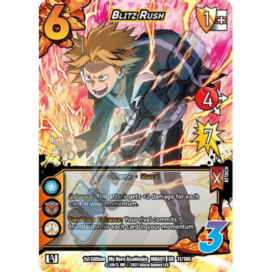 Blitz Rush, 11/180, XR, UniVersus, MHA01 My Hero Academia