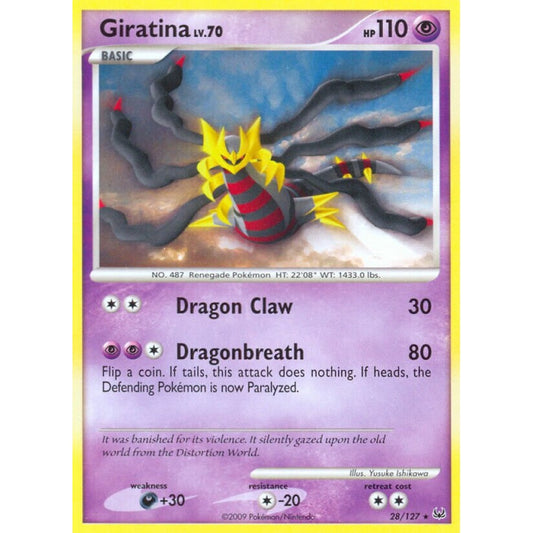 Giratina Rare 28/127 Pokemon Card Game Platinum