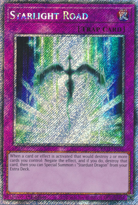 Starlight Road RA03-EN235 Platinum Platinum Secret Rare Yu-Gi-Oh Quarter Century Bonanza in Art