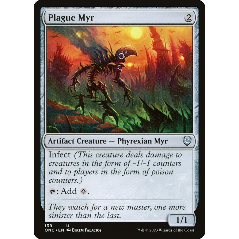 Plague Myr, uncommon, 139, Magic the Gathering, Phyrexia: All Will Be One Commander