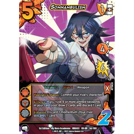 Somnambulism, 56/108, XR-UR, UniVersus, MHA03 Heroes Clash
