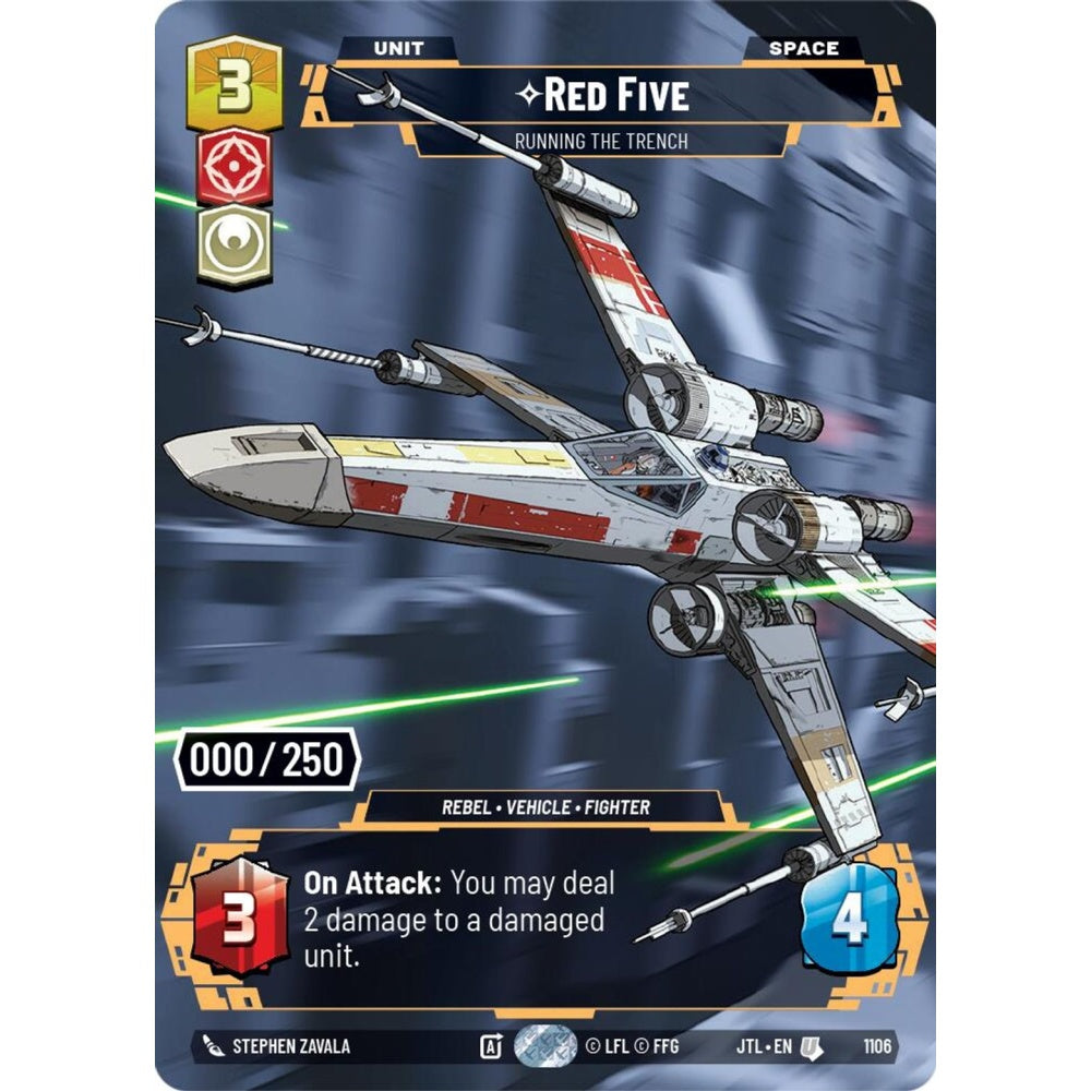 Red Five, U, JTL 1106) Prestige Serialized, Star Wars Unlimited