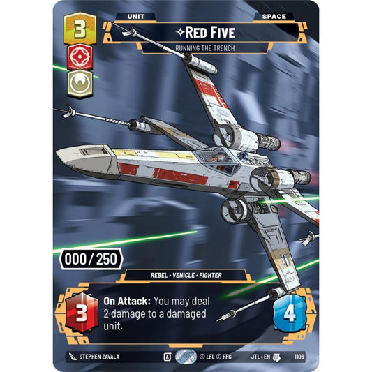 Red Five, U, JTL 1106) Prestige Serialized, Star Wars Unlimited