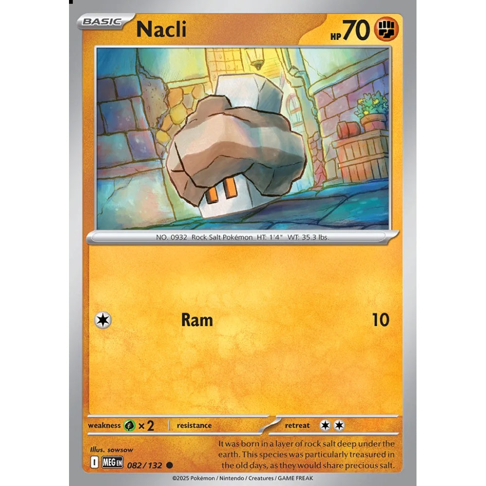 Nacli Common 082/132 Pokemon Card Game Mega Evolution