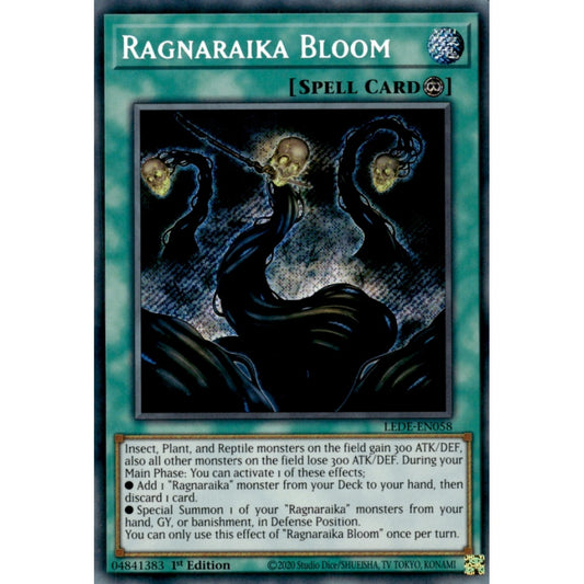 Ragnaraika Bloom LEDE-EN058 Secret Secret Rare Yu-Gi-Oh Legacy of Destruction in Art