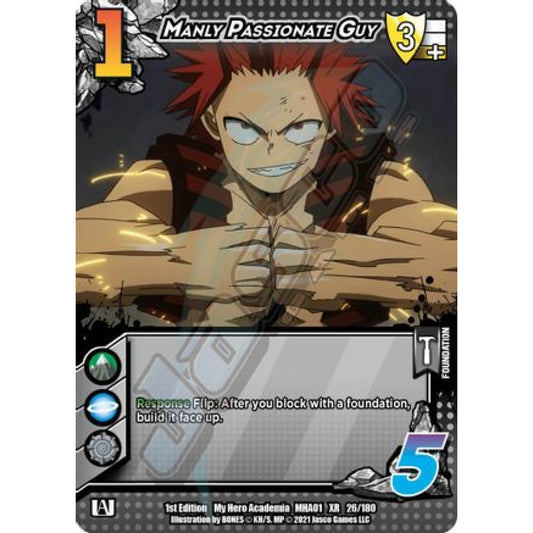 Manly Passionate Guy, 26/180, XR, UniVersus, MHA01 My Hero Academia