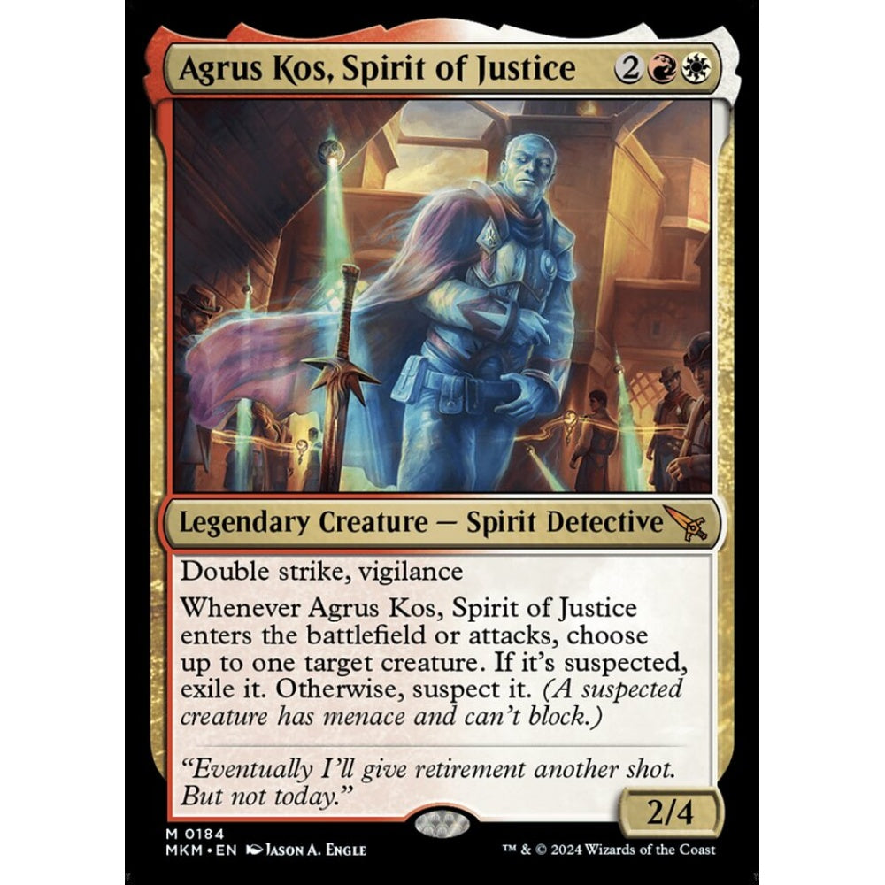 Agrus Kos, Spirit of Justice mythic 184 Magic the Gathering Murders at Karlov Manor