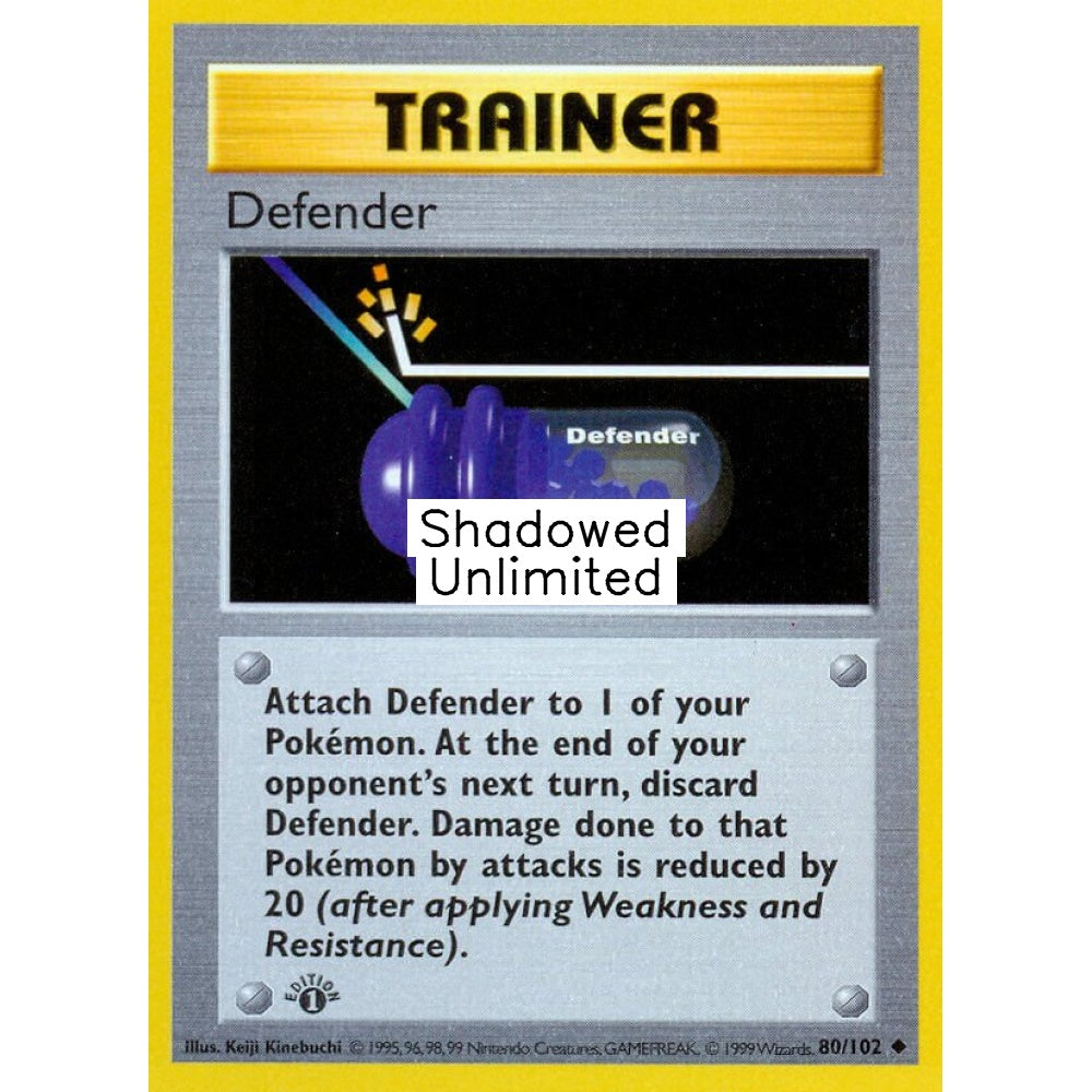 Defender Uncommon 80/102 Pokemon Card Game Base Set