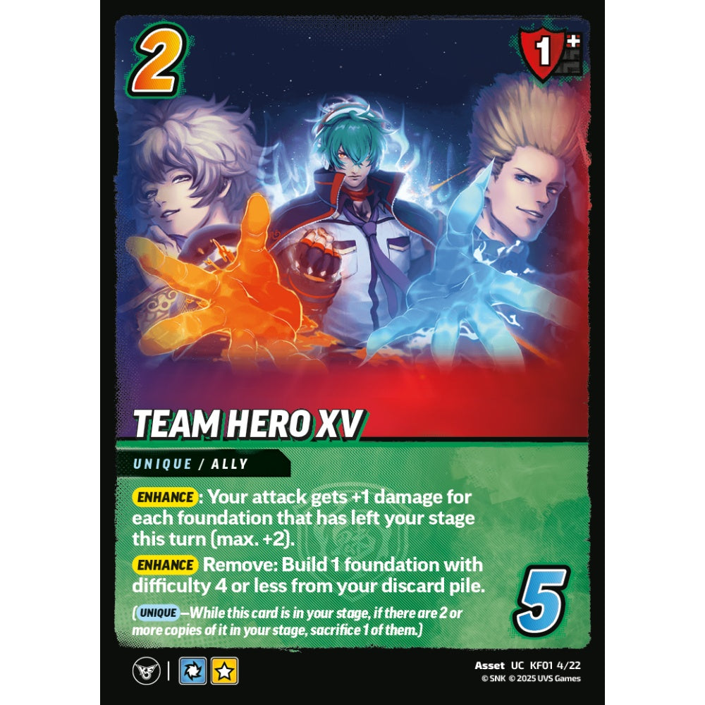 Team Hero XV 4/22 KF01 Universus The King of Fighters XV: Challenger Series: Team Hero Asset UC