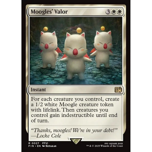 Moogles' Valor rare 27 Magic the Gathering Final Fantasy