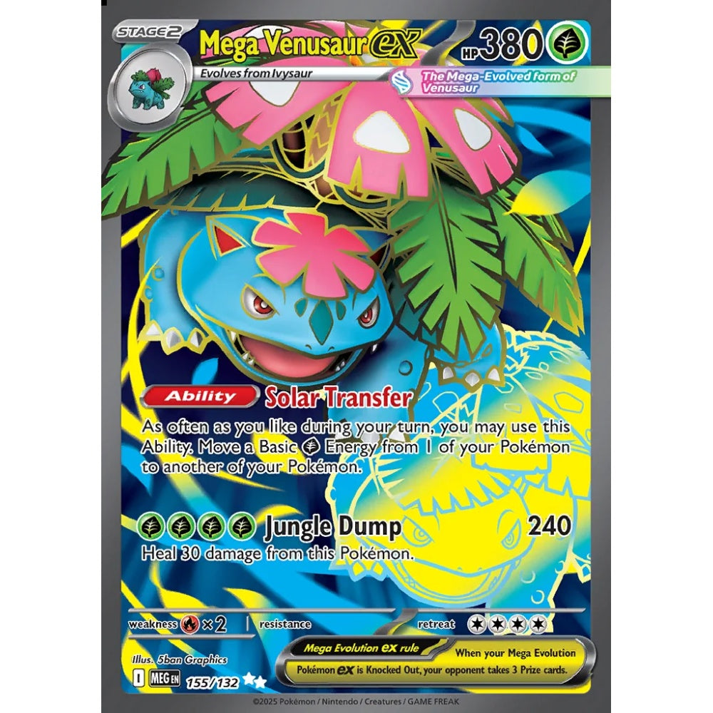Mega Venusaur ex Ultra Rare 155/132 Pokemon Card Game Mega Evolution