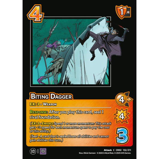 Biting Dagger, 132/211, CR02, Universus, Critical Role: Heroes Of Exandria, Attack, C