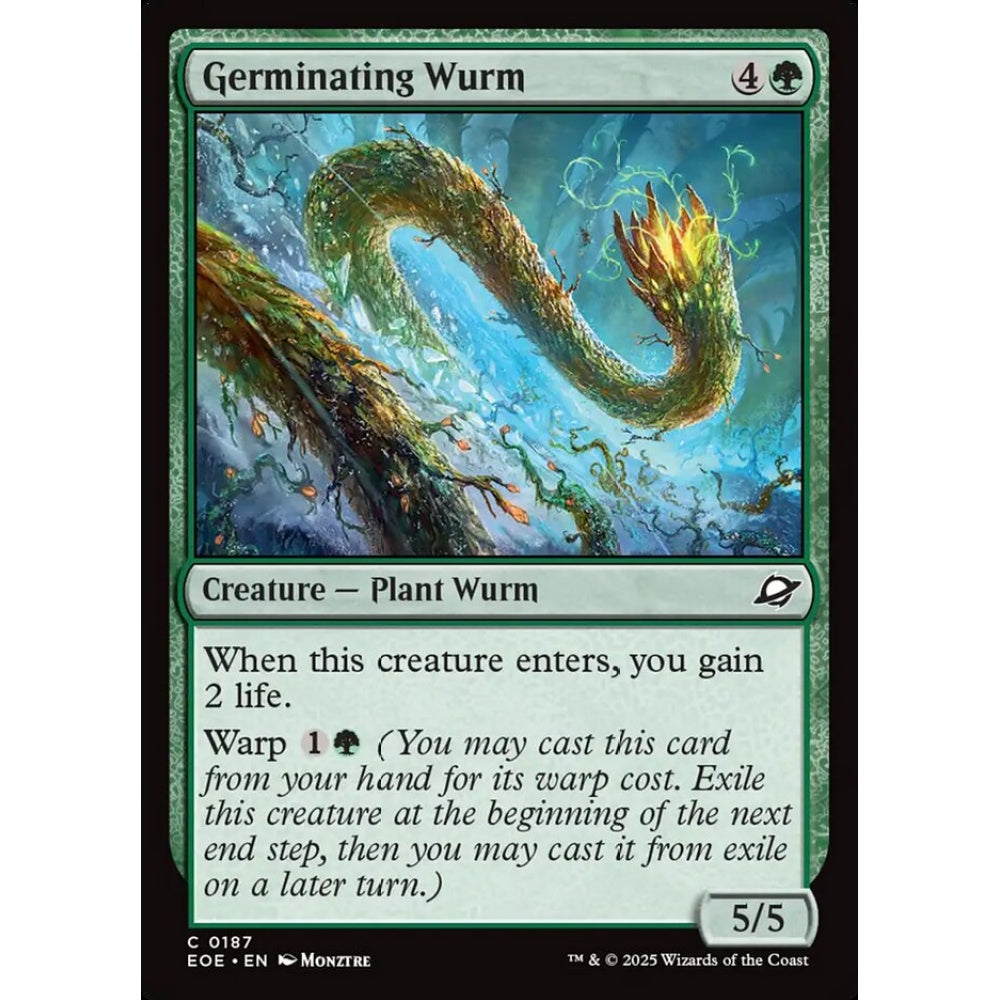Germinating Wurm common 187 Magic the Gathering Edge of Eternities