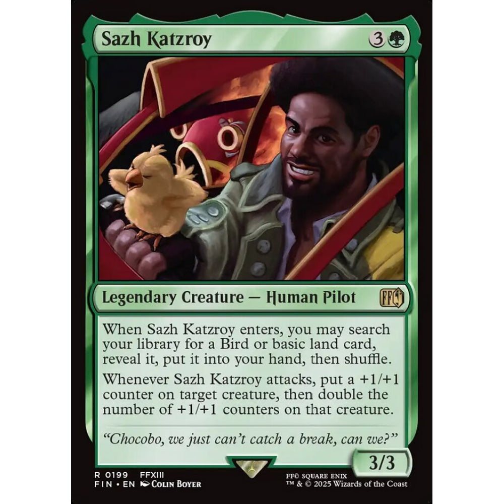 Sazh Katzroy rare 199 Magic the Gathering Final Fantasy