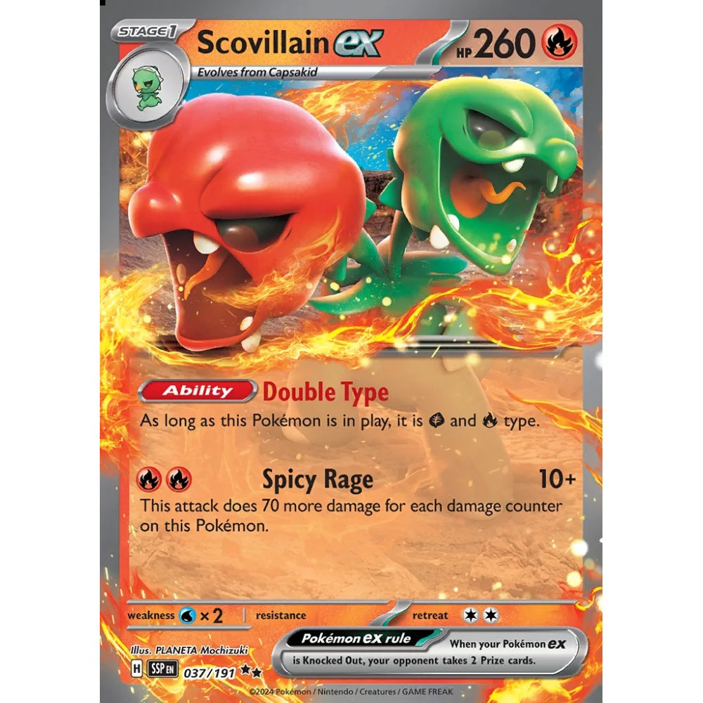 Scovillain ex Double Rare 037/191 Pokemon Card Game Surging Sparks