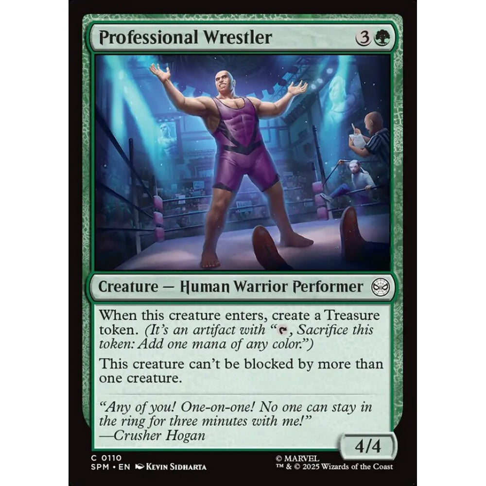 Professional Wrestler common 110 Magic the Gathering Marvel's Spider-Man