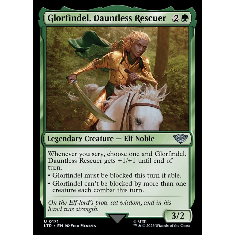 Glorfindel, Dauntless Rescuer, uncommon, 171, Magic the Gathering, The Lord of the Rings: Tales of Middle-earth