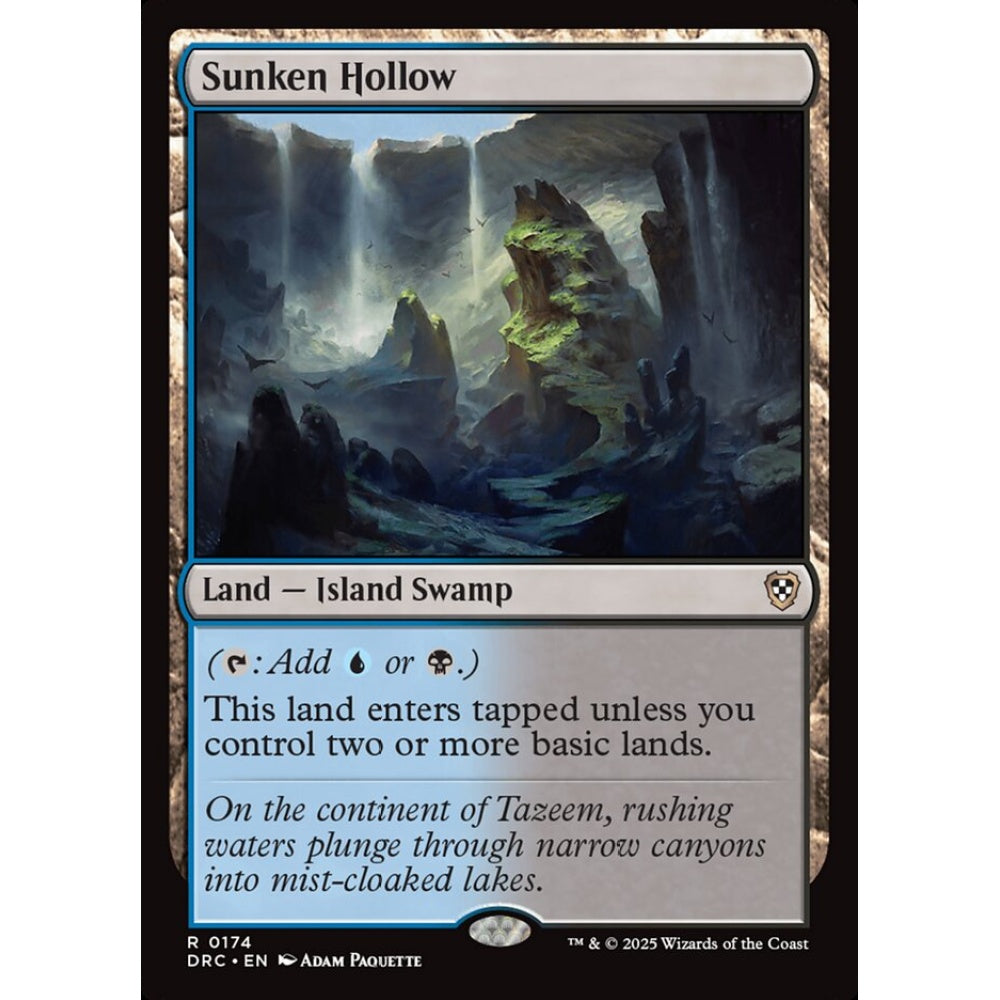 Sunken Hollow, 174, rare, Magic: The Gathering, Aetherdrift Commander