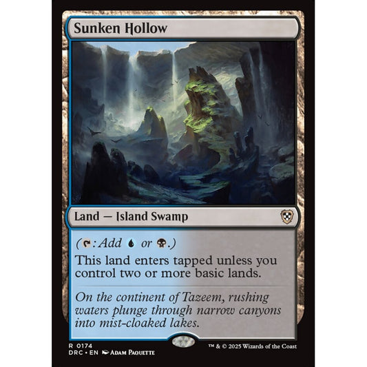 Sunken Hollow, 174, rare, Magic: The Gathering, Aetherdrift Commander