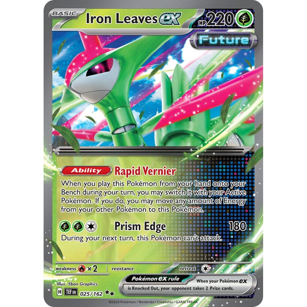 Iron Leaves ex Double Rare 025/162 Pokemon Card Game Temporal Forces
