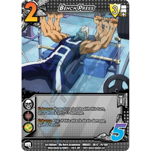 Bench Press, 74/108, XR-C, UniVersus, MHA03 Heroes Clash