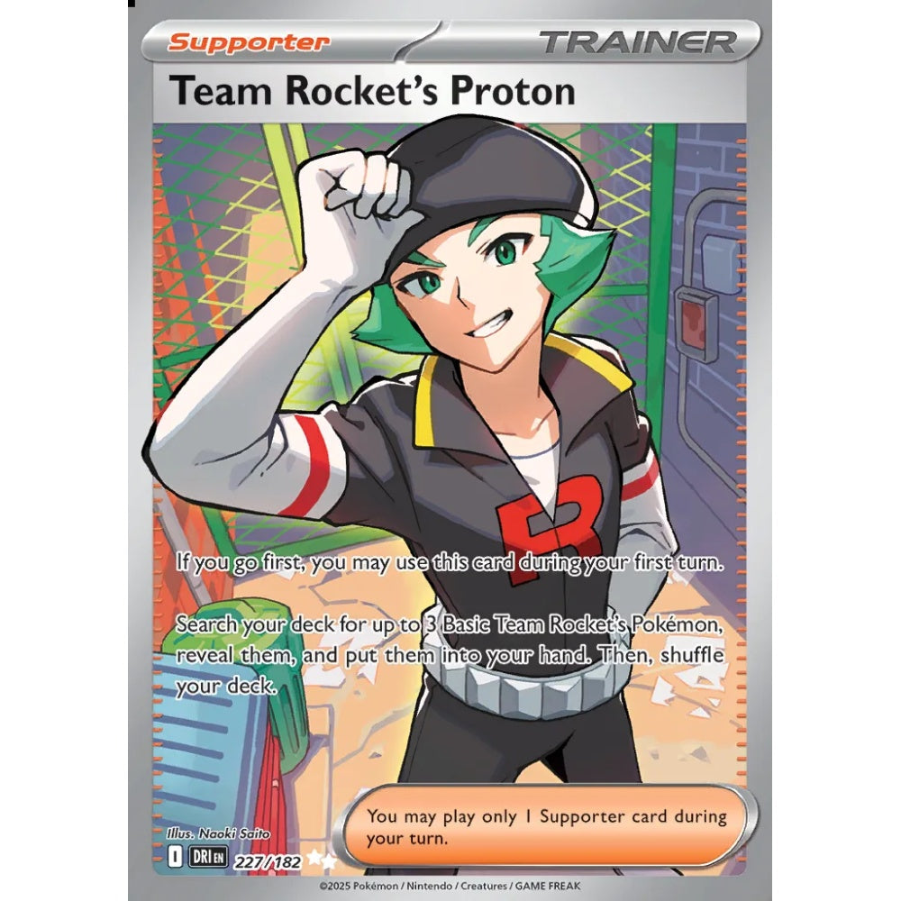Team Rocket's Proton Ultra Rare 227/182 Pokemon Card Game Destined Rivals