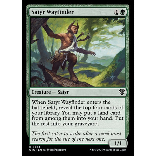 Satyr Wayfinder, 204, common, Magic: The Gathering, Outlaws of Thunder Junction