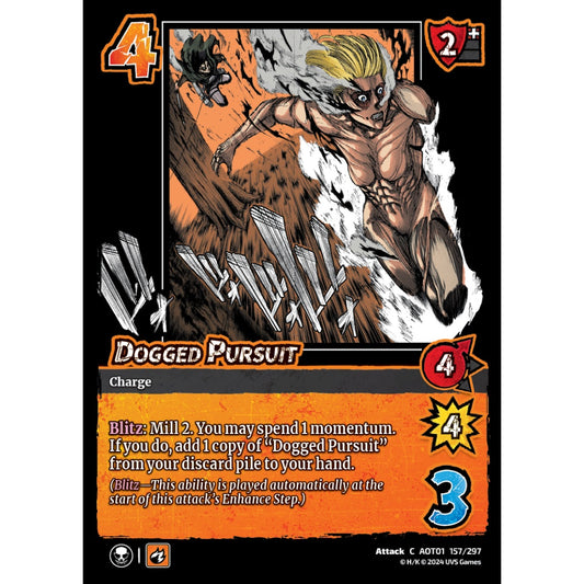 Dogged Pursuit, 157/297, C, UniVersus, Attack on Titan: Battle for Humanity