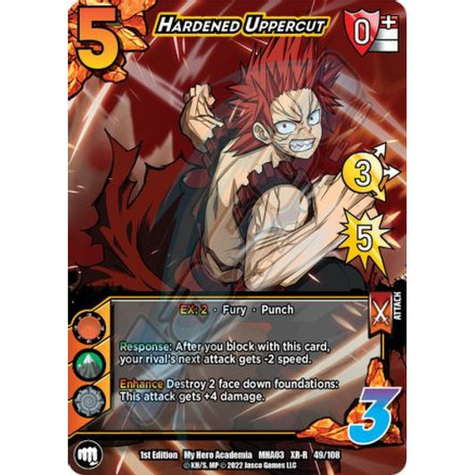 Hardened Uppercut, 49/108, XR-R, UniVersus, MHA03 Heroes Clash