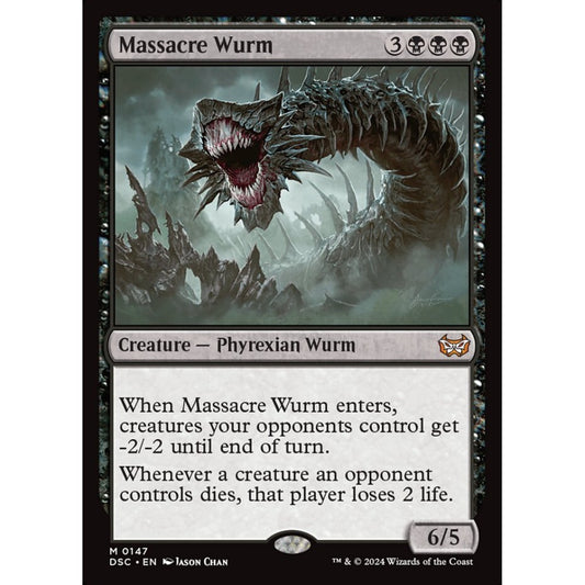 Massacre Wurm, 147, mythic, Magic: The Gathering, Duskmourn: House of Horror