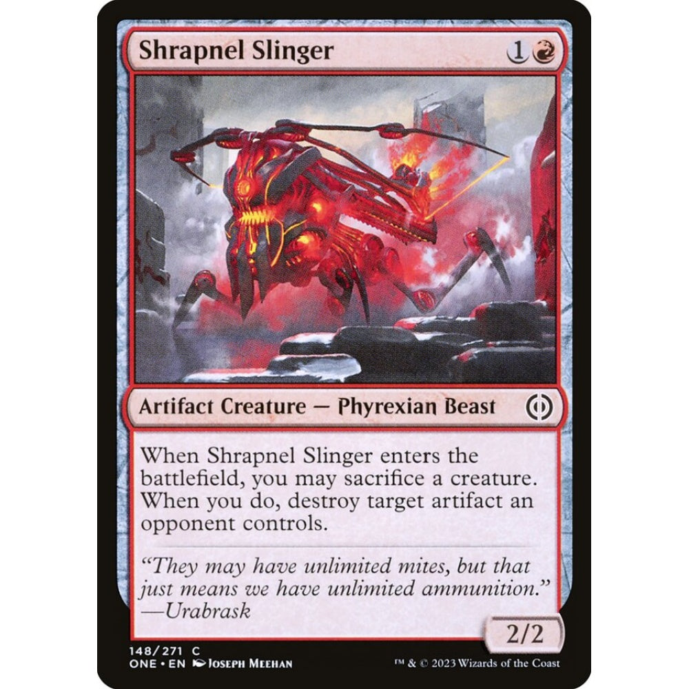 Shrapnel Slinger, common, 148, Magic the Gathering, Phyrexia: All Will Be One