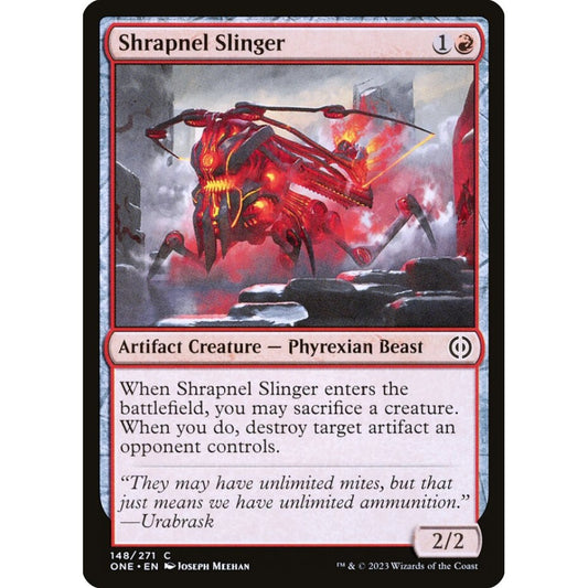 Shrapnel Slinger, common, 148, Magic the Gathering, Phyrexia: All Will Be One