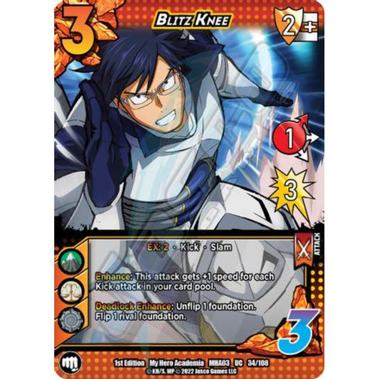 Blitz Knee, 34/108, UC, UniVersus, MHA03 Heroes Clash