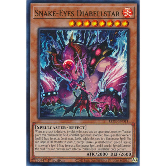 Snake-Eyes Diabellstar, LEDE-EN011, Ultra Rare, Yu-Gi-Oh!, Legacy of Destruction