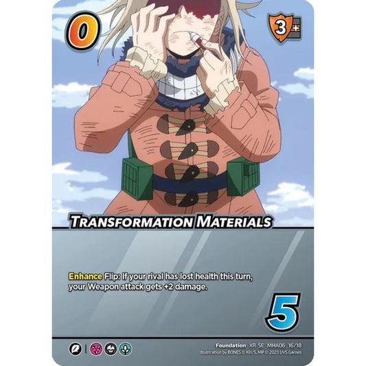 Transformation Materials, 16/18, XR-SE, UniVersus, MHA06 Jet Burn