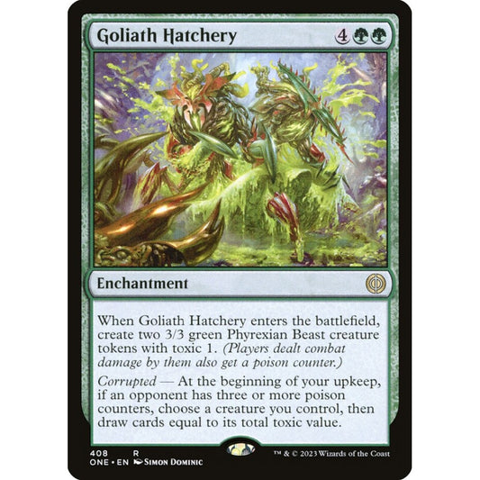 Goliath Hatchery, rare, 408, Magic the Gathering, Phyrexia: All Will Be One