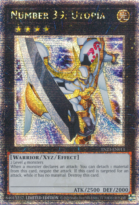 Number 39: Utopia TN23-EN013 QCR Quarter Century Secret Rare Yu-Gi-Oh 25th Anniversary Tin: Dueling Heroes in Art
