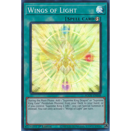 Wings of Light AGOV-EN048 Super Super Rare Yu-Gi-Oh Age of Overlord in Art