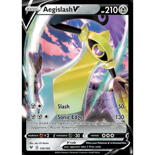 Aegislash V Double Rare 126/185 Pokemon Card Game Vivid Voltage