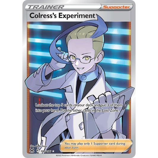 Colress's Experiment Rare Ultra 190/196 Pokemon Card Game Lost Origin