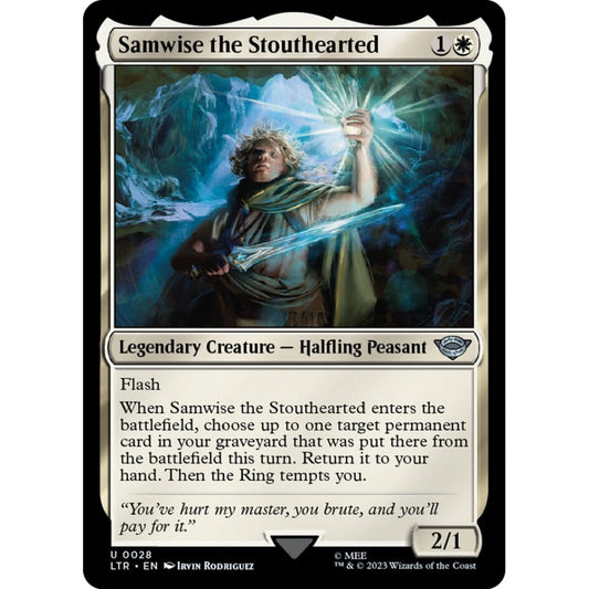 Samwise the Stouthearted, uncommon, 28, Magic the Gathering, The Lord of the Rings: Tales of Middle-earth
