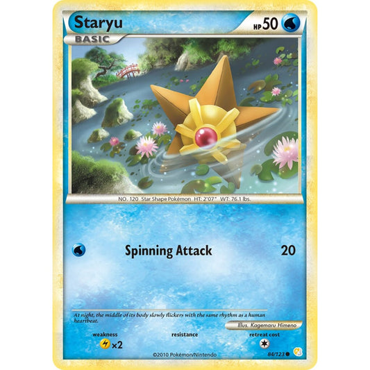 Staryu Common 84/123 Pokemon Card Game HeartGold & SoulSilver