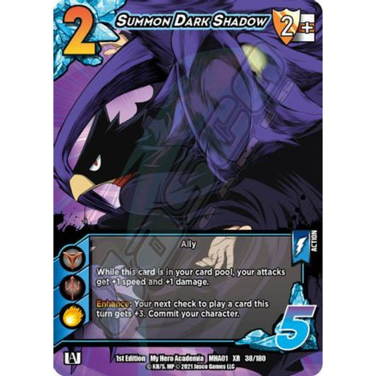 Summon Dark Shadow, 38/180, XR, UniVersus, MHA01 My Hero Academia
