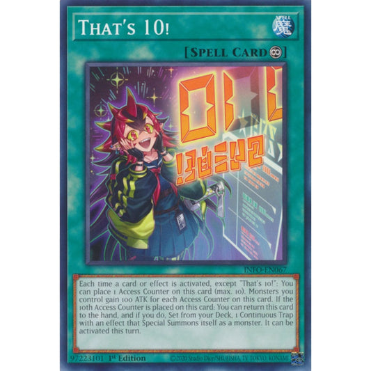 That's 10! INFO-EN067 Common Common Yu-Gi-Oh The Infinite Forbidden in Art