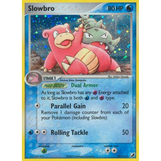 Slowbro Rare Holo 13/115 Pokemon Card Game EX Unseen Forces