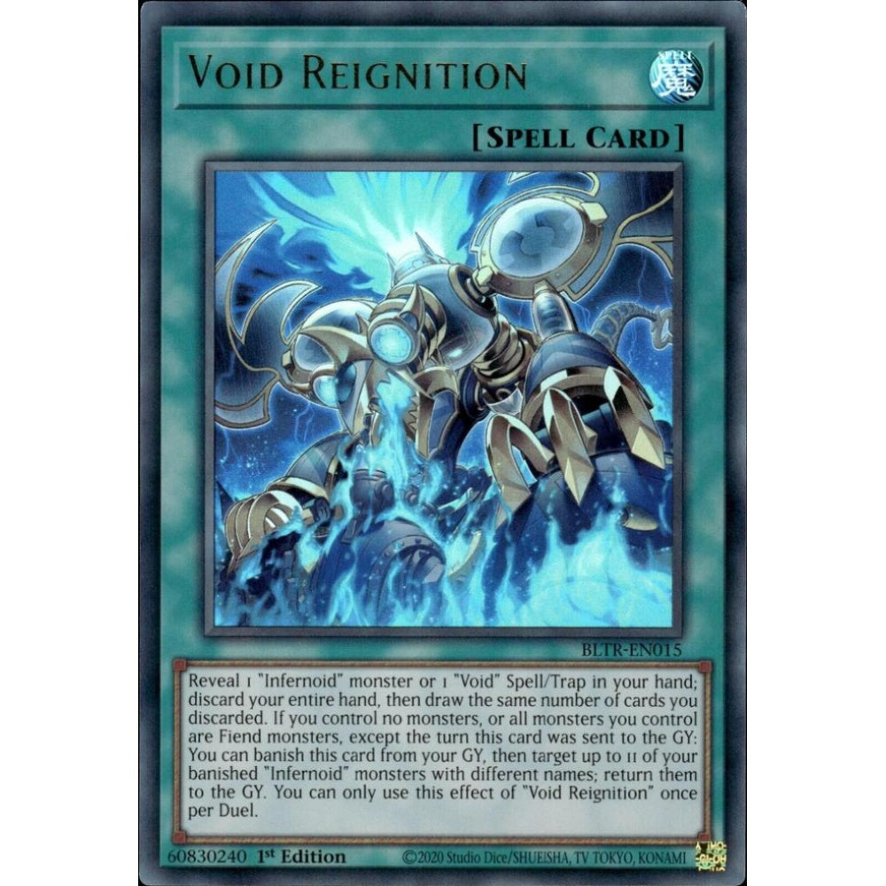 Void Reignition BLTR-EN015 Ultra Yu-Gi-Oh Battles of Legend: Terminal Revenge