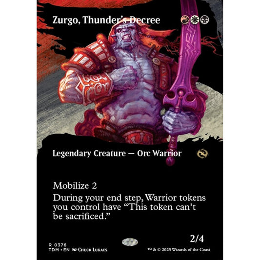 Zurgo, Thunder's Decree rare 376 Magic the Gathering Tarkir: Dragonstorm